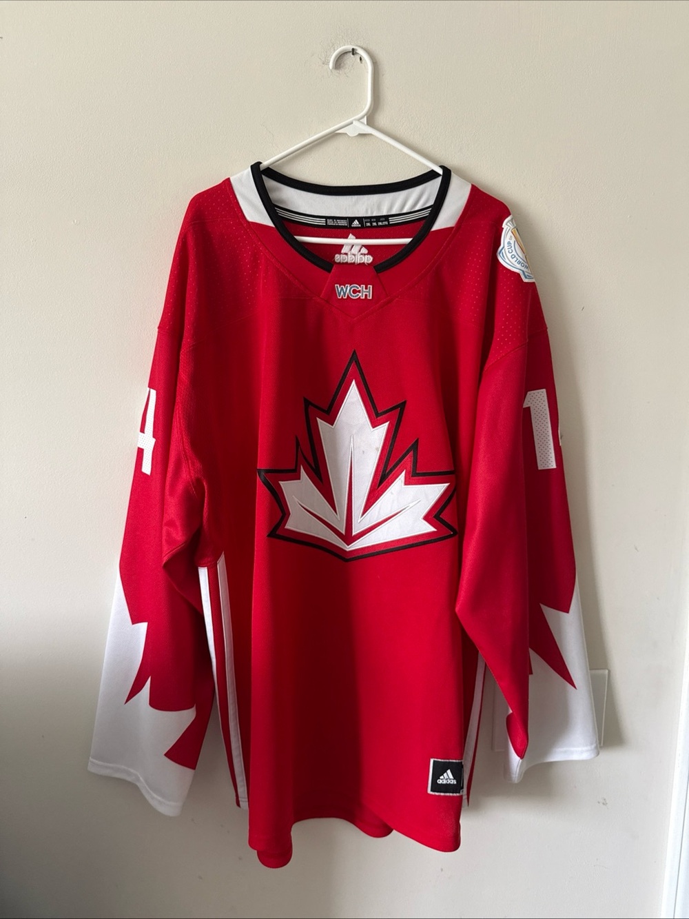 MEN’S ADIDAS JAMIE BENN #14 TEAM CANADA 2016 WORLD CUP JERSEY SZ 2XL - RED RARE